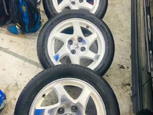 Honda Integra DC2 GSR "blades" alloy wheels with tires.