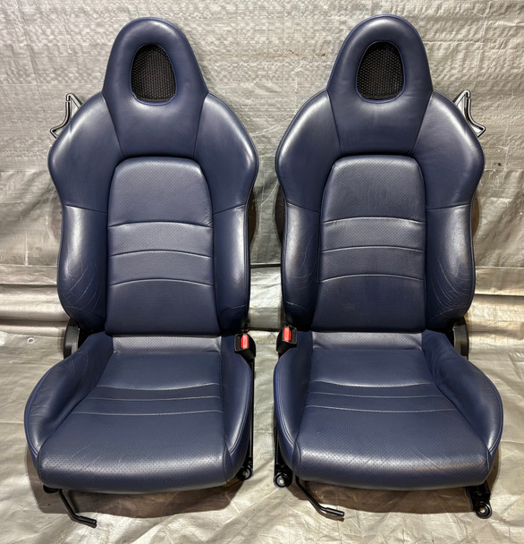 2000-2005 Honda S2000 OEM Blue Leather Seats / Pair