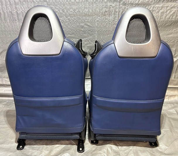 2000-2005 Honda S2000 OEM Blue Leather Seats / Pair - Image 2