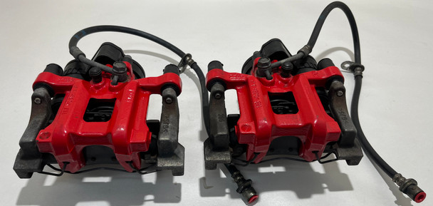 2017-2019 Honda Civic Type R FK8 OEM Rear Brake Calipers / Red / Pair