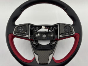 2017-2019 FK8 Honda Civic Type R Black / Red Leather Steering Wheel w/ Controls