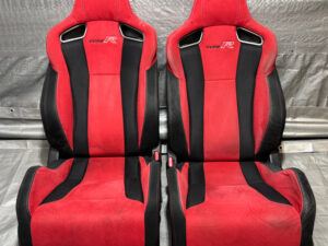 2017-2021 FK8 Honda Civic Type R Front Bucket Seats / Red Suede / Pair