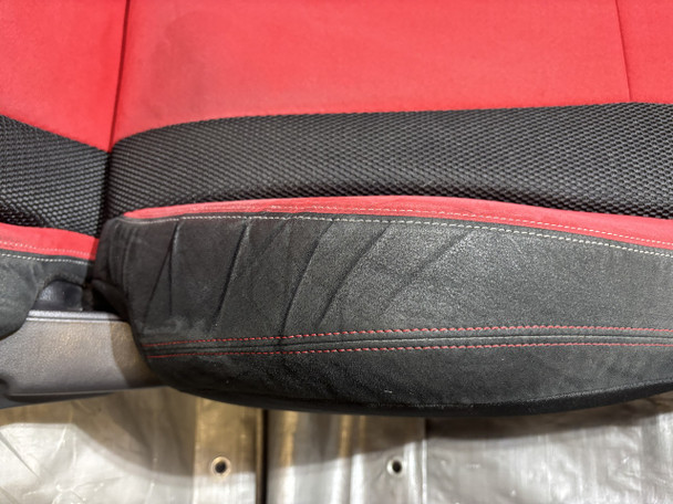 2017-2021 FK8 Honda Civic Type R Front Bucket Seats / Red Suede / Pair - Image 3