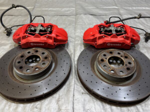 2017-2021 FK8 Honda Civic Type R OEM Front Brembo Brake Calipers w/ Rotors / Pair / Red