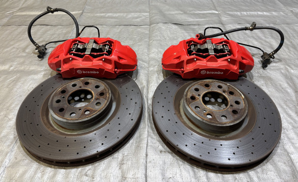 2017-2021 FK8 Honda Civic Type R OEM Front Brembo Brake Calipers w/ Rotors / Pair / Red