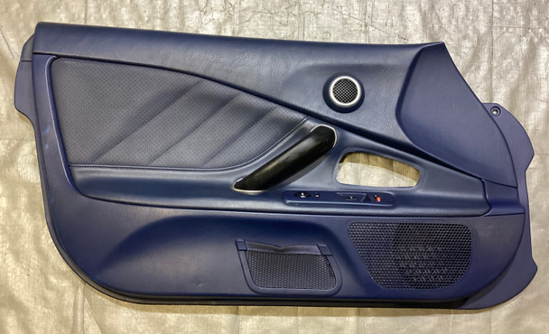 Description 2002-2003 Honda S2000 Interior Door Panels / Pair / Blue Donor Car: 2002 Honda S2000 - 137K Physical Condition: Includes both the driver and passenger side panels, as shown. In good used physical condition, free of any major hits or damage. The soft-touch materials are free of any major tears or fraying. The storage pocket on the driver side panel is worn and lightly frayed from age and regular use, as shown in the photos. There is some typical wear on the pull handles, as shown. Some of the foam padding on the back of the passenger side panel is missing, as shown. You will need to reuse your existing door handles and hardware/clips for installation. Cosmetic Condition: In good used cosmetic condition for their age, however there is some light discoloration and small indentations in the trim, and some wear & fading in the plastic and pull handles, as shown. They also have some typical surface scratches and areas of wear, as shown. There may be some light signs of wear that may be difficult to see in photos. - Image 3