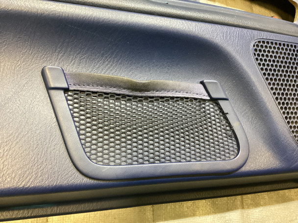 Description 2002-2003 Honda S2000 Interior Door Panels / Pair / Blue Donor Car: 2002 Honda S2000 - 137K Physical Condition: Includes both the driver and passenger side panels, as shown. In good used physical condition, free of any major hits or damage. The soft-touch materials are free of any major tears or fraying. The storage pocket on the driver side panel is worn and lightly frayed from age and regular use, as shown in the photos. There is some typical wear on the pull handles, as shown. Some of the foam padding on the back of the passenger side panel is missing, as shown. You will need to reuse your existing door handles and hardware/clips for installation. Cosmetic Condition: In good used cosmetic condition for their age, however there is some light discoloration and small indentations in the trim, and some wear & fading in the plastic and pull handles, as shown. They also have some typical surface scratches and areas of wear, as shown. There may be some light signs of wear that may be difficult to see in photos. - Image 2