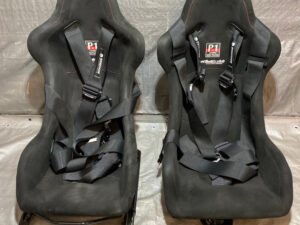 Pair of Buddy Club P1 Racing Bucket Seats w/ Renegade Willans 6pt Harnesses / Pair / USED