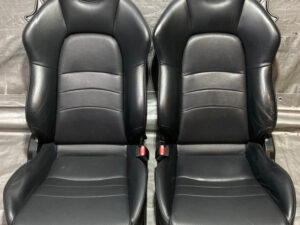 2000-2005 Honda S2000 OEM Black Leather Seats / Pair