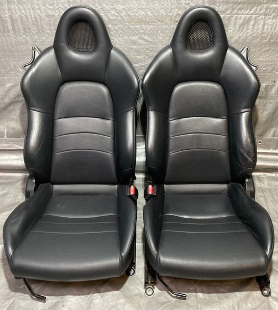 2000-2005 Honda S2000 OEM Black Leather Seats / Pair