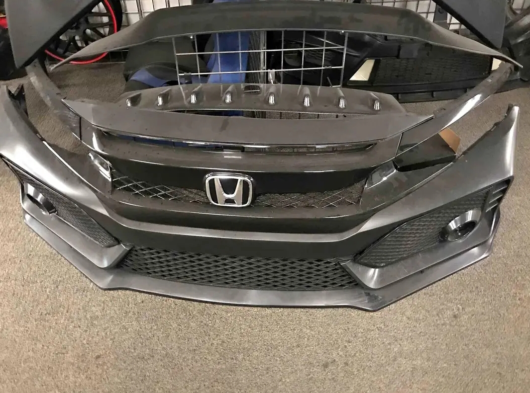 front bumper kit for Honda Civic 2016-2021 bumper, lip, covers, front grille unpainted